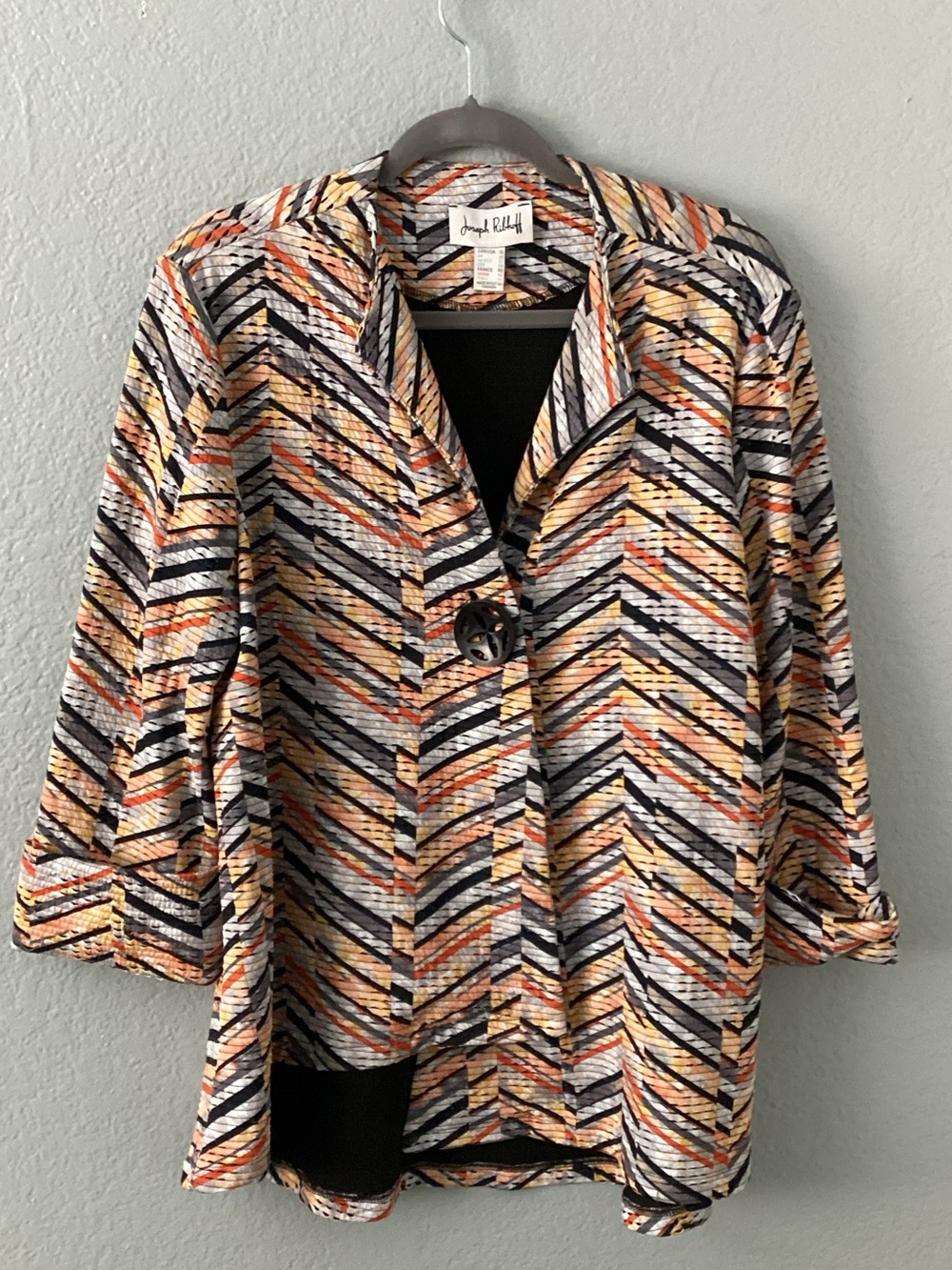 Joseph Ribkoff Chevron-Patterned Multicolor Women's Jacket